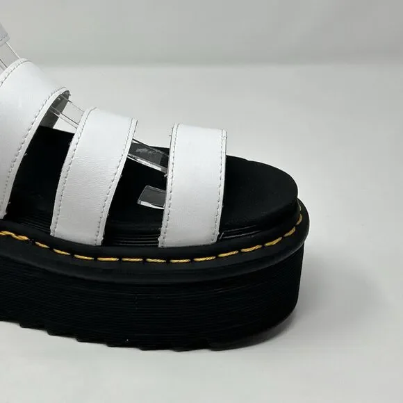 Dr Martens Blaire Quad White Hydro Leather Sandals Womens Size 9 STORE MODEL - Picture 5 of 16
